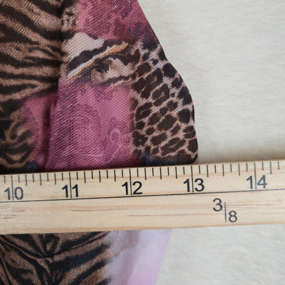 Edikted Patchwork Animal Print Sheer Camisole Top… - image 2